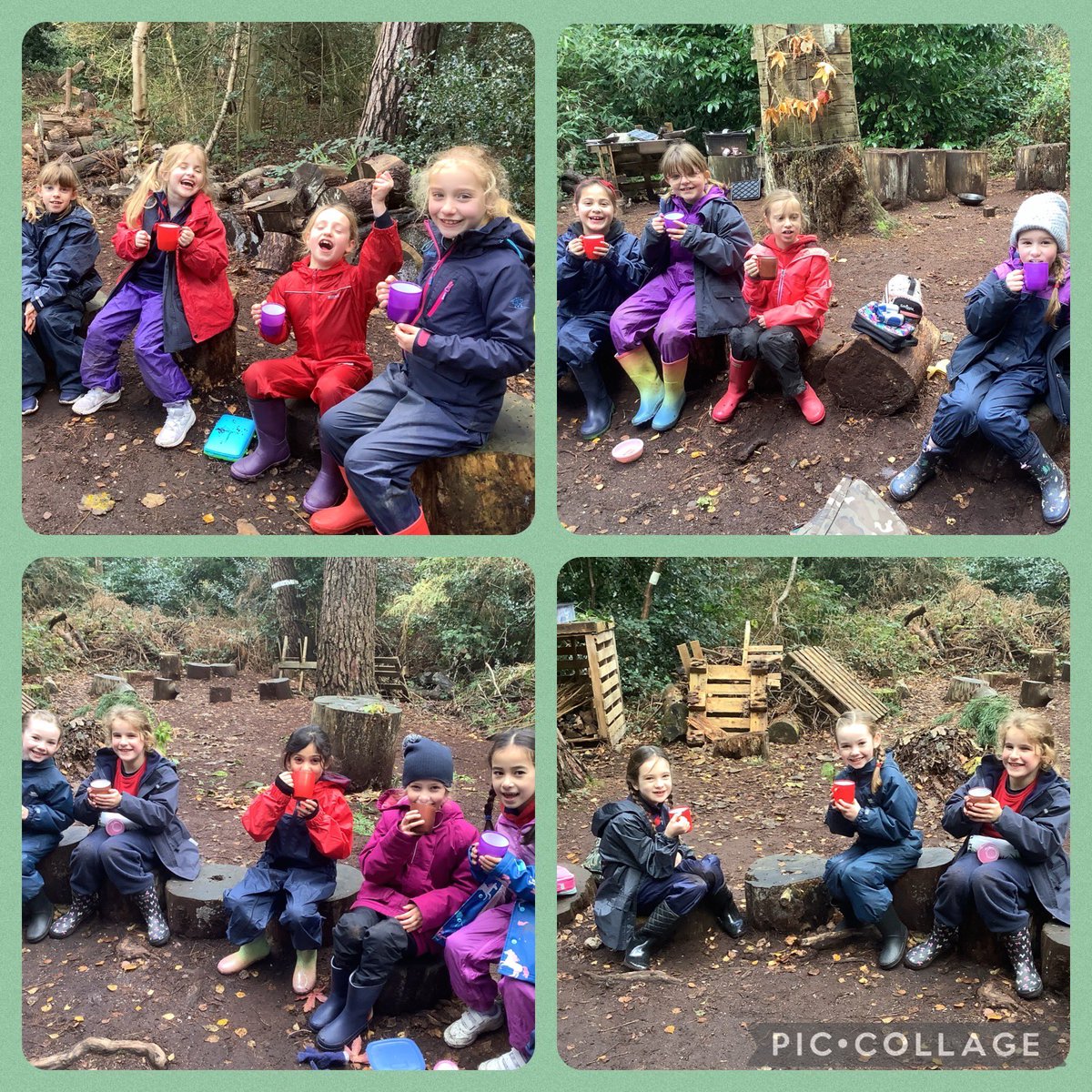 3F proved that you can have loads of fun in the cold weather. They found ice sculptures in our water tray. They raked paths and built dens to keep warm. Of course, there was plenty of hot chocolate too! @THSch_Junior