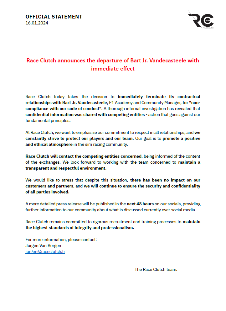 Race Clutch tweet media