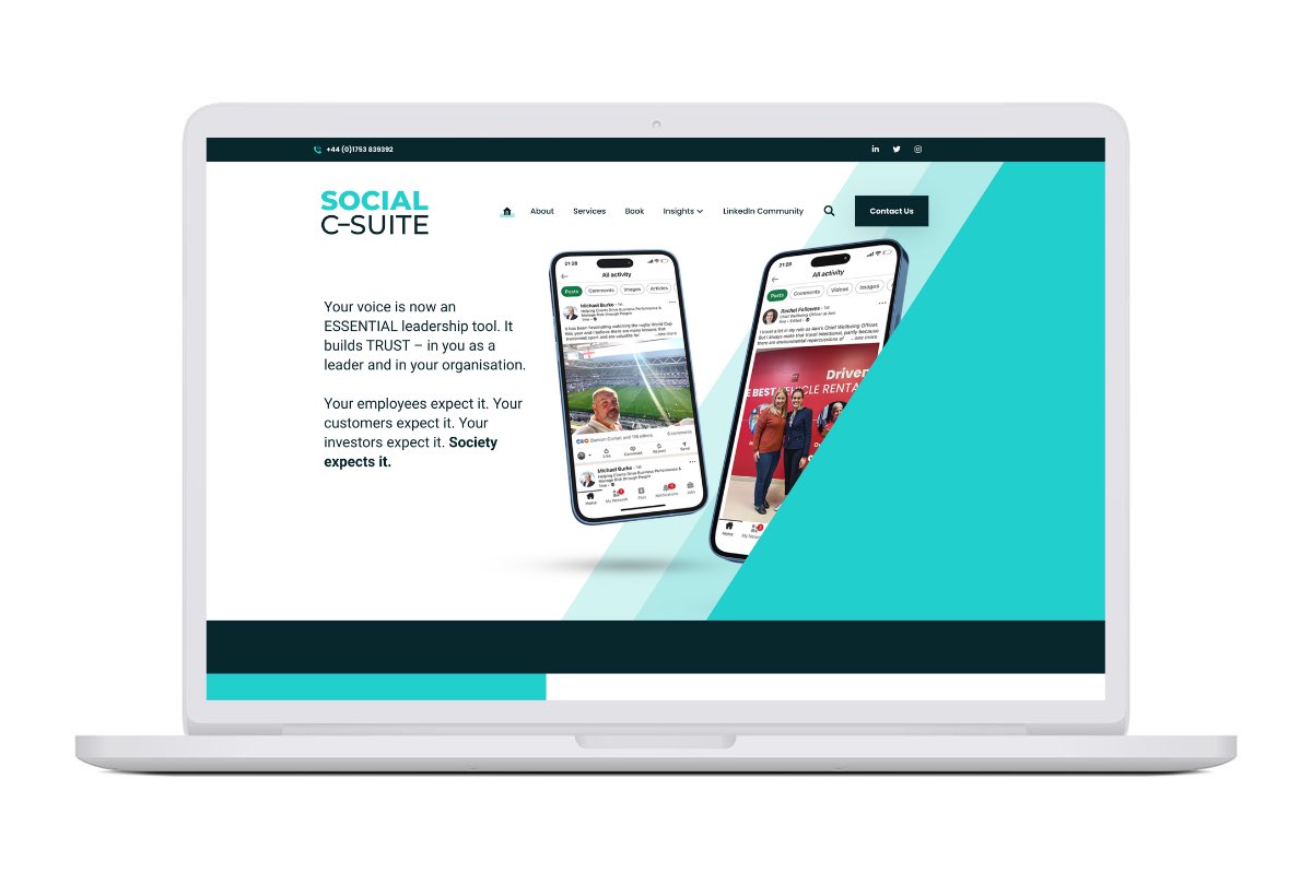 Finally our new website is live! 

So if you are an executive who would like to take your social media presence to new heights, you know where to go!

View the website here: socialcsuite.agency. 

#SocialCSuite #SocialCEO #Leadership #CEO #SocialLeadership