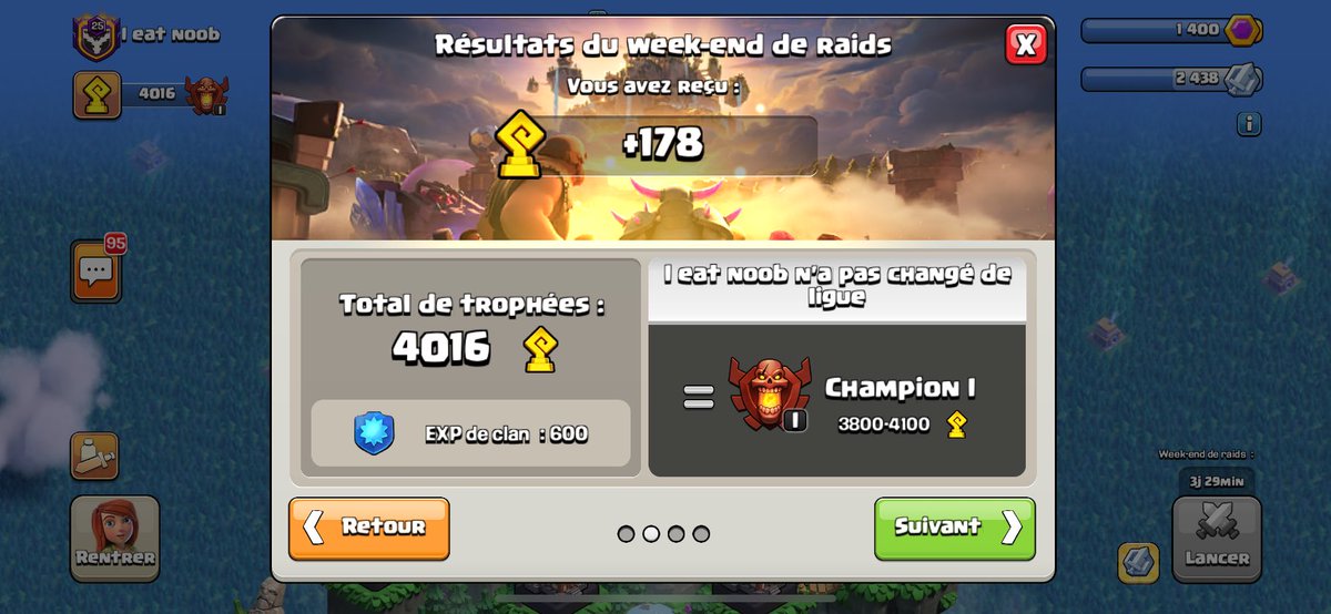 Raids de capitale du 12 janvier au 15 janvier 2024 pour IEN :