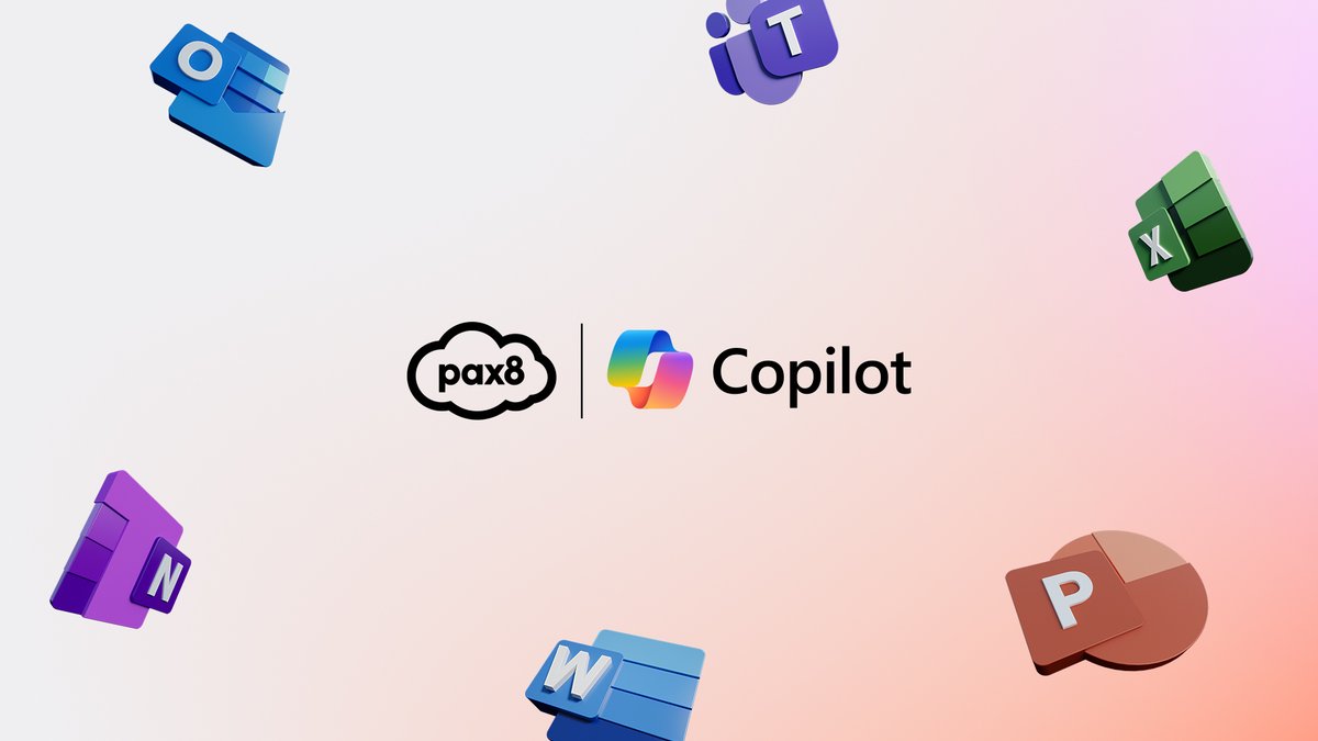 pax8's tweet photo. M365 Copilot has arrived.
 
Unlock productivity in the workplace with Microsoft’s AI-powered productivity tool (now available with no user minimums to order). 
 
Explore our tips/resources/info on all things Copilot. https://t.co/y1XibGbS3M https://t.co/qQijxk1FSs