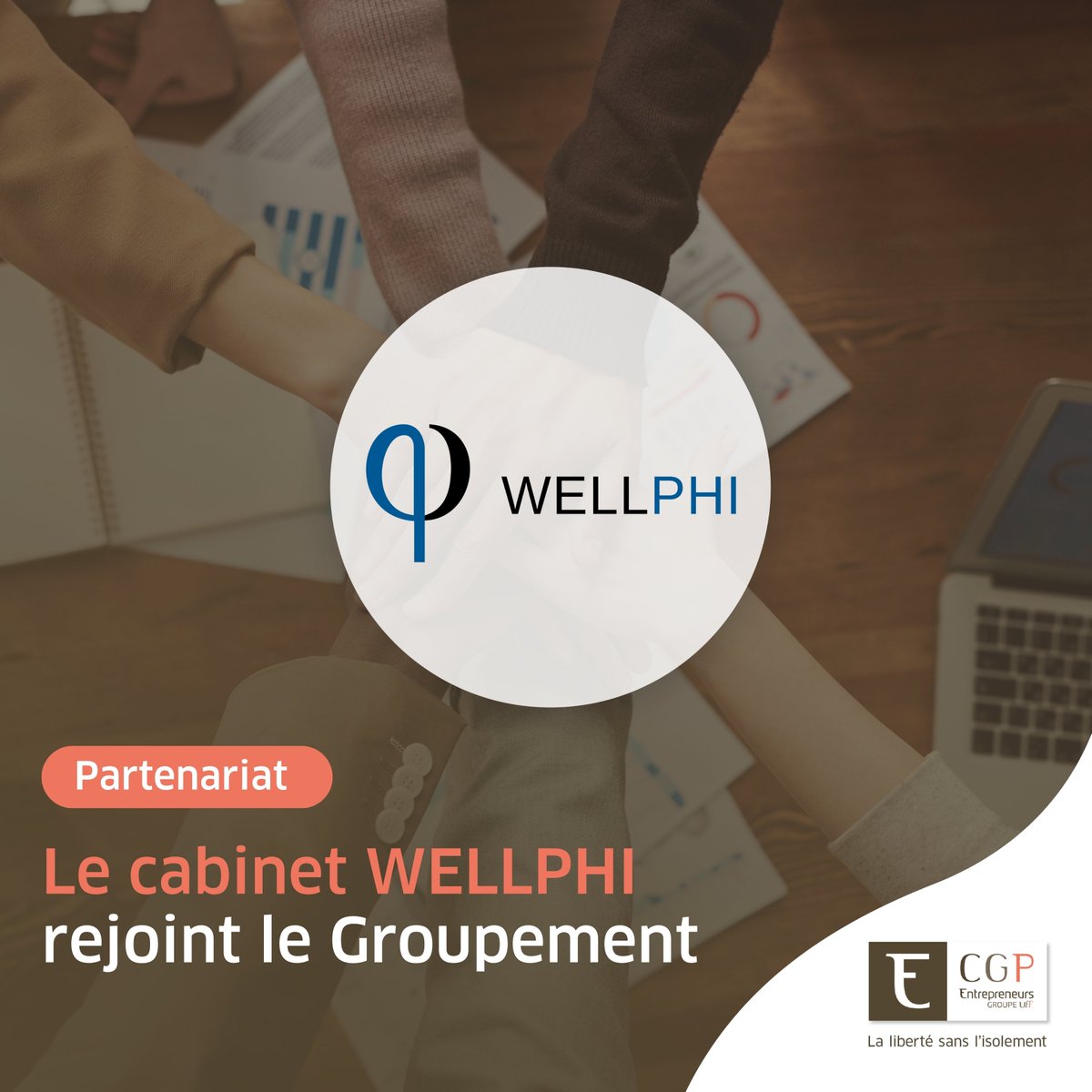 #Bienvenue 👋 | Aujourd'hui, nous souhaitons chaleureusement la bienvenue à WELLPHI, nouveau cabinet partenaire de CGP Entrepreneurs.

#GestionDePatrimoine #CGPI