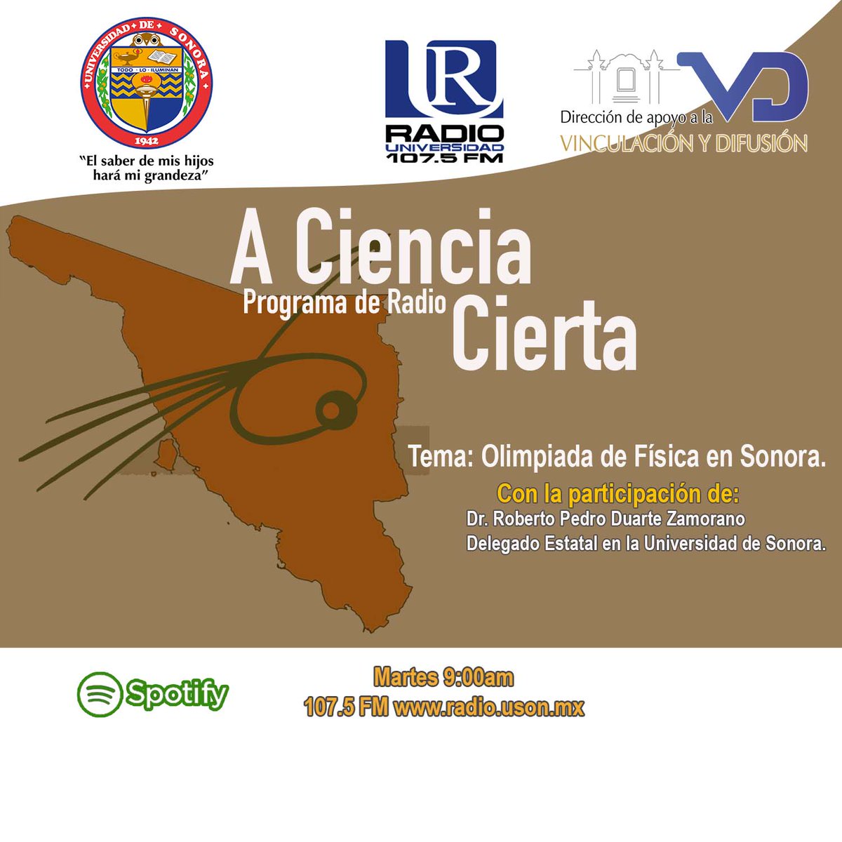 NNavarrogomez's tweet photo. En esta ocasión nos acompaña el Dr. Roberto Pedro Duarte de la Olimpiada Estatal de Física en Sonora, dónde el https://t.co/HSs7zp4SNT convoca a Estudiantes de Educación Media Superior a vivir esta gran experiencia.  https://t.co/3vbODMJNlH
@unisonradio https://t.co/EbCXKlOhzc