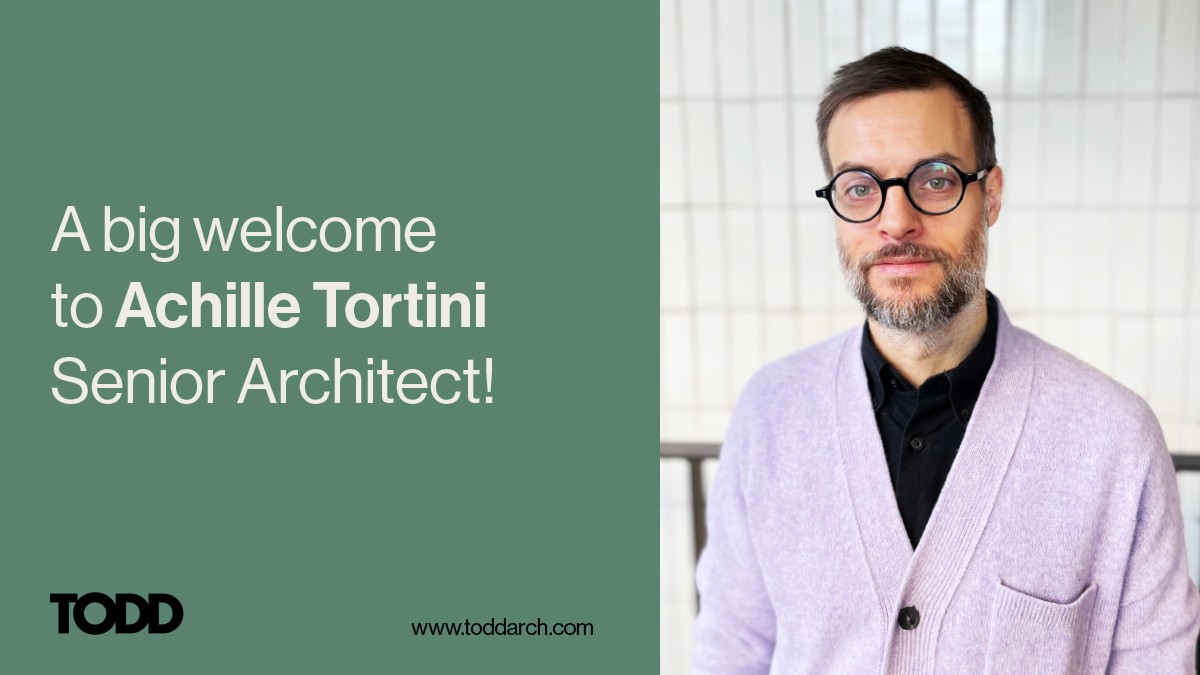 Growing #TeamTODD I London A big welcome to @Achille Tortini (Senior Architect) who recently joined our London studio! #GrowingTeamTODD #London #Welcome #Architecture
