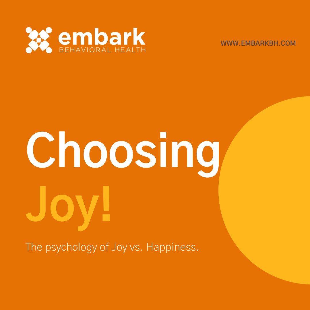 embarkbh's tweet image. Recognizing the difference between joy and happiness and pursuing joy can have positive effects on you and your family’s mental health! To learn more, head here 👇.
embarkbh.com/blog/joy-vs-ha…
#TheEmbarkDifference #CreateJoy #HealGenerations #mentalhealth