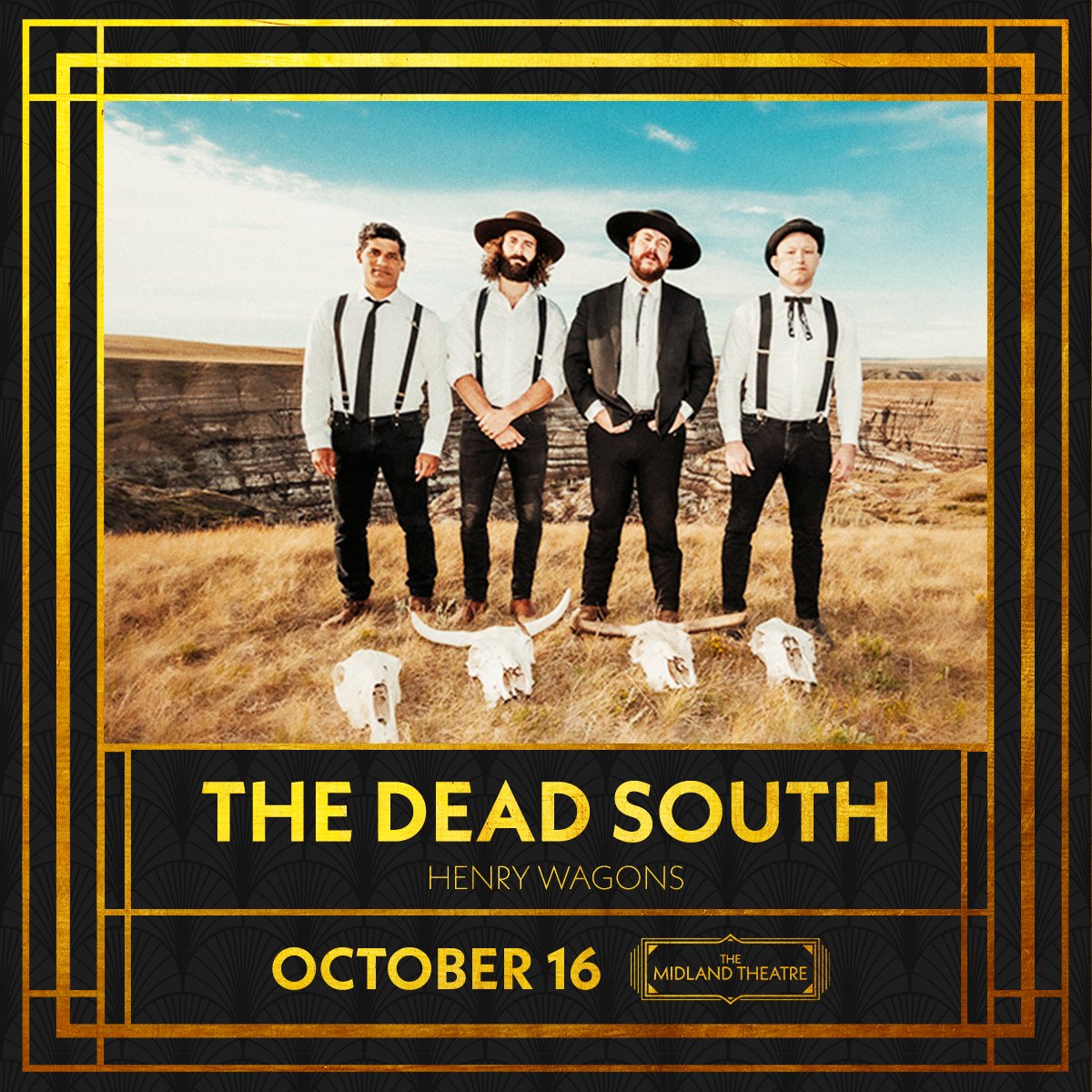themidland's tweet photo. JUST ANNOUNCED

The Dead South is coming to The Midland Theatre on October 16! Tickets go on sale this Friday at 10 am. https://t.co/8QTTQeCMU1