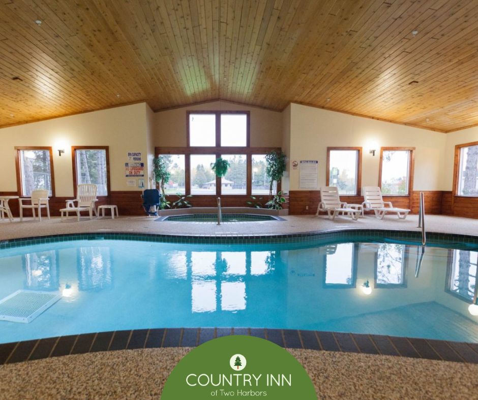 After a day of adventures Up North, find warmth and relaxation at Country Inn of Two Harbors. Cozy up by the fireplace and relax in our indoor pool, whirlpool, and sauna. Your winter escape is just a click away! 

countryinntwoharbors.com/acommodations/

#TwoHarborsMN  #WinterVacationsMN