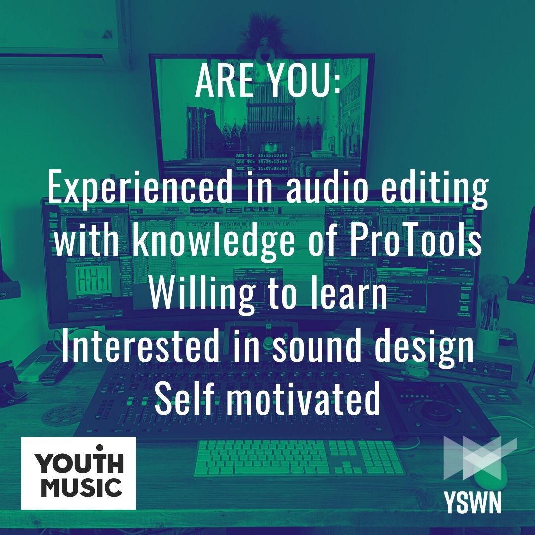YSWN_'s tweet photo. NEW OPPORTUNITY: Our second @youthmusic funded #traineeship for women and minority gender people aged 18–25 is go!
Got audio editing experience and know your way around #ProTools?
Apply now for our paid 6-month postproduction role at BeSound Studios! https://t.co/dHHFZ4JlPC https://t.co/esqcTE38mr