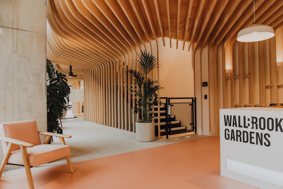 flux_bros's tweet photo. Wallbrook Gardens, Canning Town architecture shoot for @Dowen_farmer showcasing the birch plywood structure centrepiece in the mixed-use ground floor residential space.

Photographed by @tim_beavis https://t.co/wWim6bSx6d
