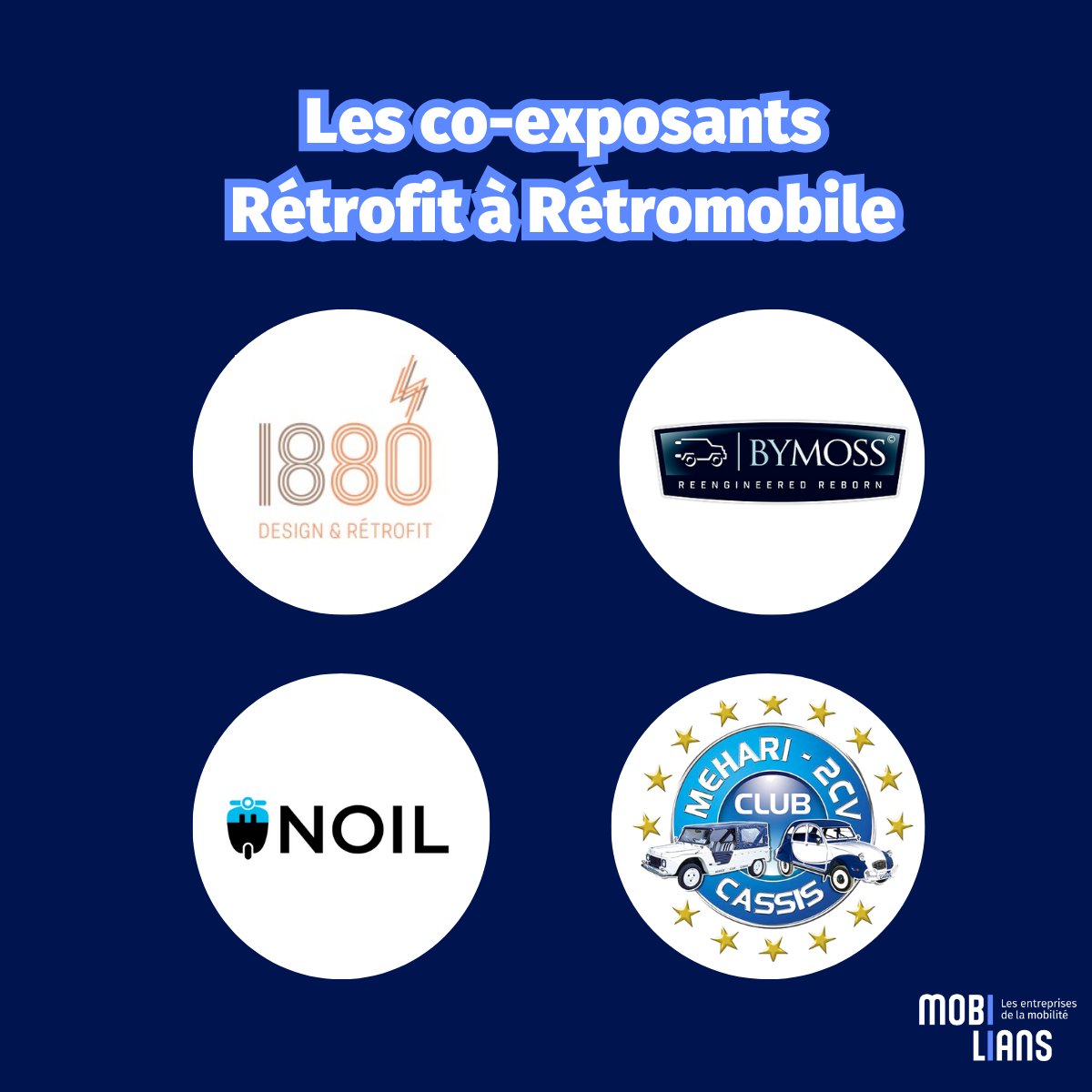 📆[#EVENEMENT] Du 31/01 au 4/02, <a href="/mobiliansfr/">MOBILIANS</a>  sera présent à la 48ème édition de <a href="/RetromobileFR/">Retromobile Paris</a>. Retrouvez-nous dans le Hall 1 F063 à Paris Expo Porte de Versailles, où nous vous convions à une immersion dans l'univers du #rétrofit #automobile.♻️
Des experts seront présents ⬇️