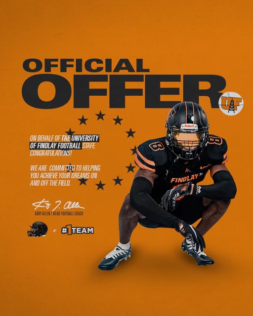 Bless to receive a offer from the university of Findlay #god #family