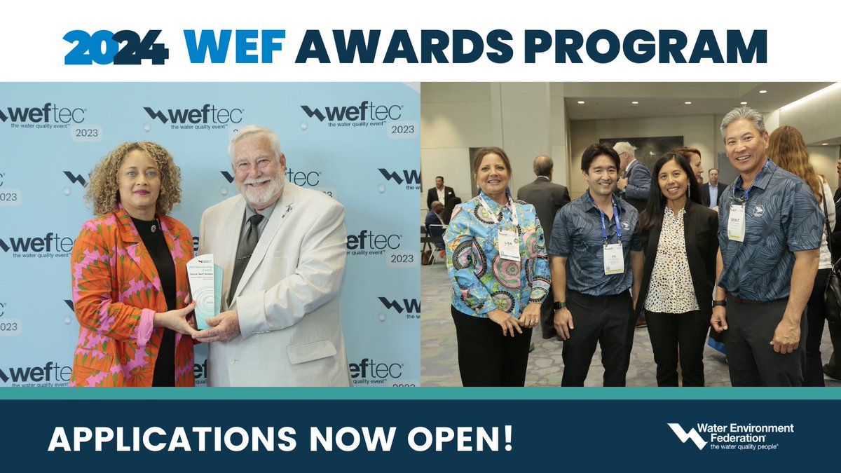 It’s time for the 2024 #WEFAwards! Applications for ALL the 2024 WEF Awards are now open! Check out last year's honorees, learn more about each award, and apply online by March 31 at 11:59PM ET: ow.ly/K8kJ50Qriqn