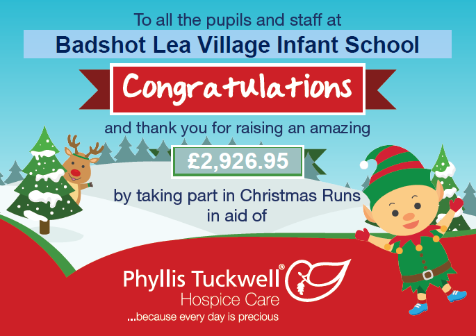 BLVISchool's tweet photo. So glad we could do our bit for this amazing local charity. Thanks everyone for your support ❤️🩶❤️🩶@PTHospice #ElfRun #ReindeerRun https://t.co/zbW3c9Ux64