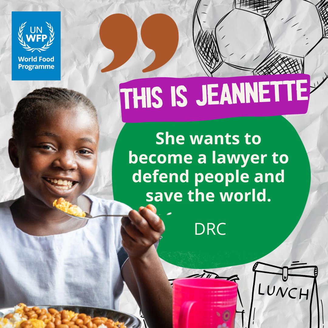 ✨⚽️Feeding future champions ⚽️✨ When we invest in nutritious meals for our school children like Jeannette, we are investing in tomorrow's champions, for a stronger, healthier, and more equitable society. #AFCON2024