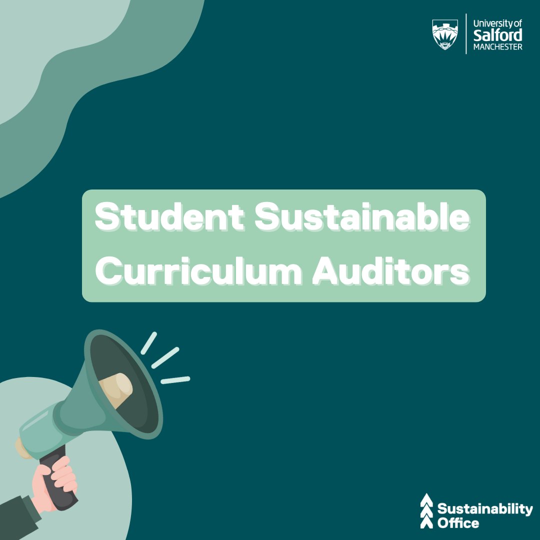 UoS_Sustain's tweet photo. Calling all @salforduni students!📢

We have some exciting paid roles available - Student Sustainable Curriculum Auditors!💚

Look below for more details!✅

👉Apply &amp; find out more here: https://t.co/LkFwqW5zAX https://t.co/RT90ZYg0qg