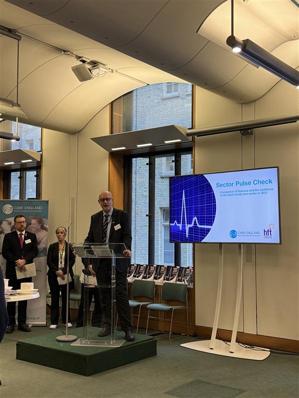 CareEngland's tweet image. @ProfMartinGreen at the #SectorPulseCheck launch:

&quot;With an election on the horizon, an accurate picture of the challenges facing #adultsocialcare is incredibly important, which is what this report delivers&quot;

Read the report produced with @Hftonline here lnkd.in/eDA29cUp