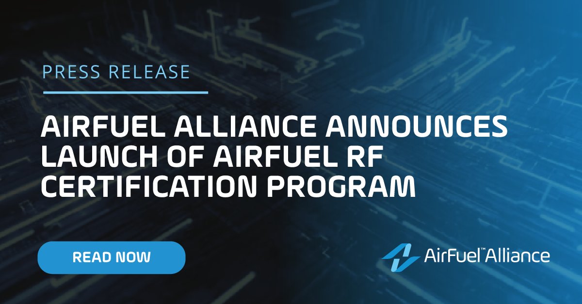 🔌 Exciting News from AirFuel Alliance! 🌐✨ We're thrilled to announce the launch of the AirFuel RF Certification Program, a major step towards seamless wireless power technology adoption. 🚀⚡️ 

Read here to find out more! 🔎 loom.ly/atjcZqI