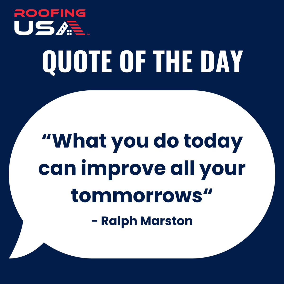 roofingusallc's tweet photo. Happy Tuesday 🌅 Roofing USA's Quote of the Day 💪 Have a great week! https://t.co/yjSI5MeUxC