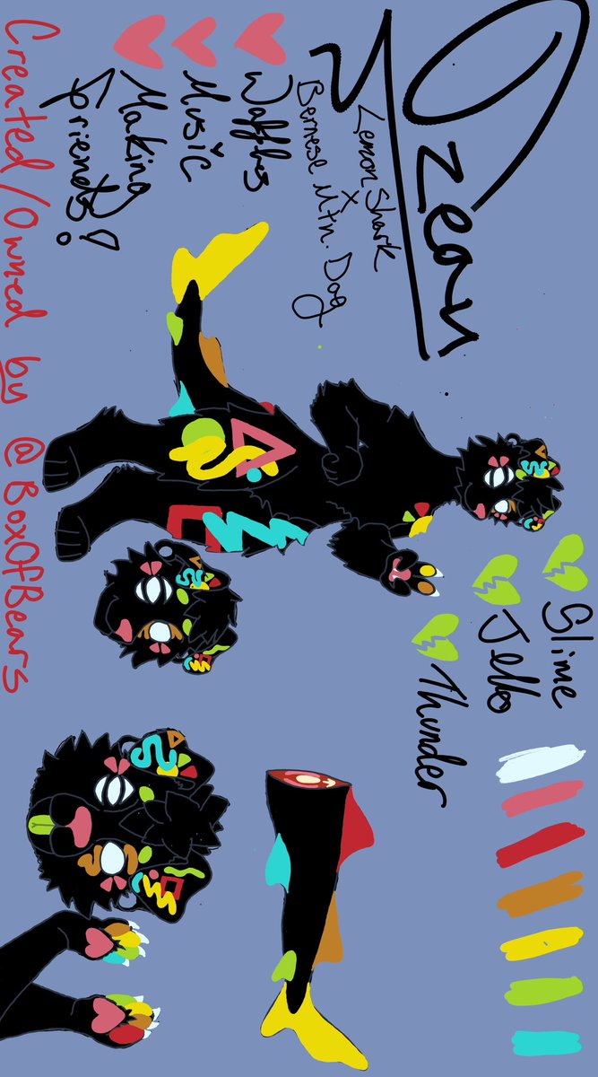 BoxOfBears's tweet photo. @ScoutPawfoot My sweet bean Ozean! Ozean is bilingual and can speak German and English (just like me)! Ozean was also the first fursona I drew digitally! https://t.co/ViyfNtDA7v