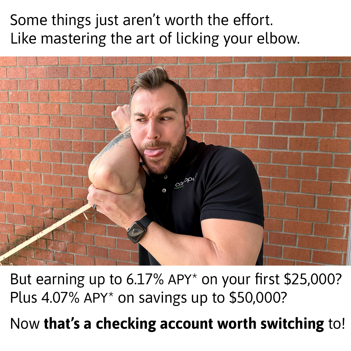 Some things, just aren’t worth the effort. But a #CheckingAccount that can earn 6.17% APY* on your first $25k + a High Yield Savings account that can earn 4.07% APY* on your first $50k!? Now THAT’s an account worth switching to canopycu.com/high-dividend-… 

#smartmoney