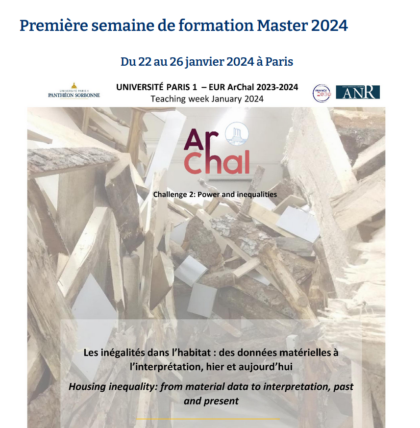 EurArchal's tweet photo. Le programme de la Formation du 22 -20 Janvier 2024 «Les inégalités dans l’habitat » et « Méthodes 3D » est en ligne  https://t.co/CFMEHYt8W1 Merci à tous les participants @SorbonneParis1 #Unibo,  @unicomplutense, @UMR8096ArchAm, @UmrTrajectoires, @Archeonationale https://t.co/vsuKDLnWVB