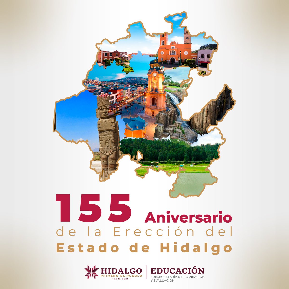 Este 16 de enero celebremos el 155 Aniversario de la Erección del Estado de Hidalgo, tierra de historia, cultura y tradiciones que nos llenan de identidad y nos impulsan hacia el futuro.

#LoQueAmoDeHidalgo
#Hidalgo155Años