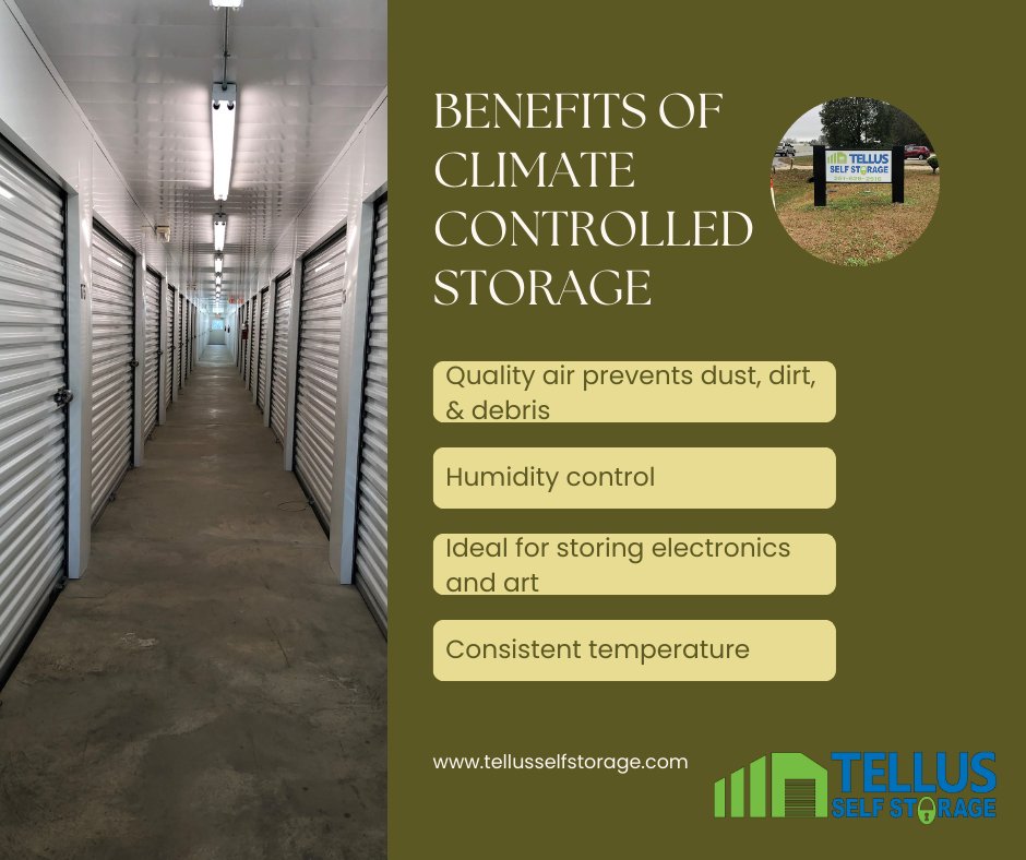 Tellus_Storage's tweet image. Explore the numerous benefits of climate controlled storage and safeguard your possessions with peace of mind.  #ClimateControlledStorage #SecureYourBelongings #ExpertAdvice

Tellus Self Storage - Spanish Fort
11075 US Hwy 31
Spanish Fort, AL 36527
(251) 308-1722