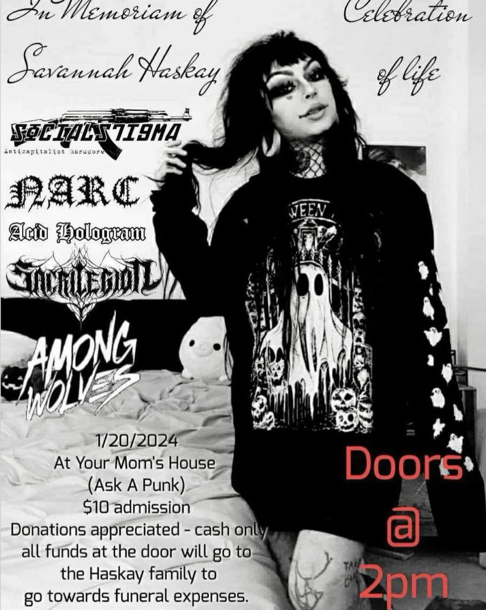 brighteyedcass's tweet photo. pls show up for this show to support sav and her sisters during this time. 🤍 if you’re unable to attend please consider donating or sharing the go fund me. link is in the comments https://t.co/sNvNic4YYx
