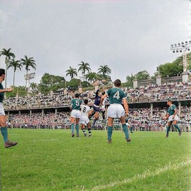 Siga_OBoneco2's tweet photo. Um Palmeiras x Fluminense no estádio das Laranjeiras em 1954.
Infelizmente a imagem original é bem fraca (postei o original abaixo)
#Colorizei
#memóriaalviverde https://t.co/JXegXVItw2