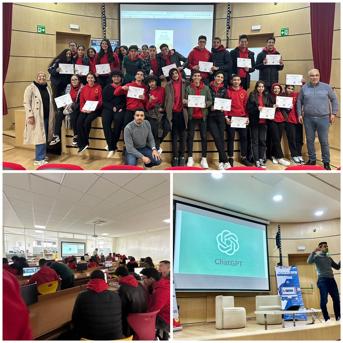 L'Geek continues its mission to make the digital world accessible to all, offering training and workshops for youth. Our recent visit to Gustave Eiffel School in Meknes highlights this commitment, with free sessions covering AI, digital marketing and digital jobs
#RoadTo1M #LGeek