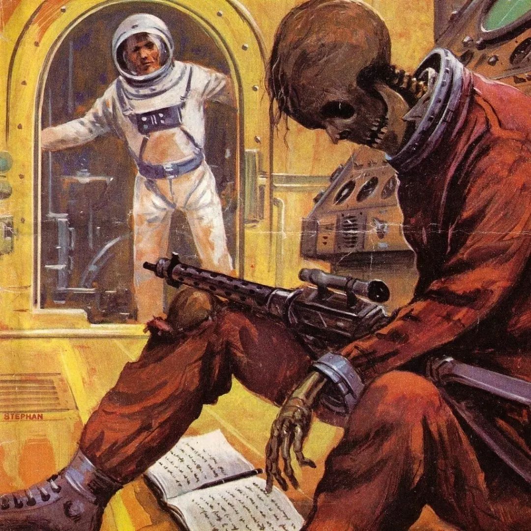 70sscifi's tweet photo. Karl Stephan’s cover art for issue 534 of the German magazine Terra https://t.co/y7oMcy6kpm