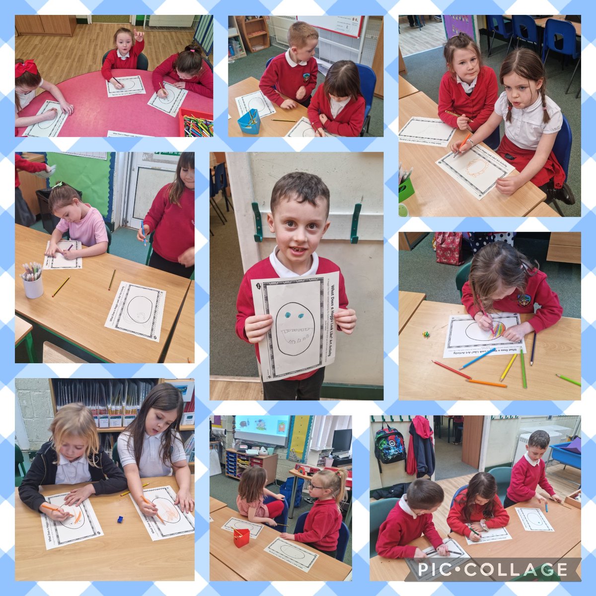 MrsNashHPS's tweet photo. What a FANTASTIC first week in the P2 lunchtime Story Club! 🤩 Our first story was Hamish the Hairy Haggis. We thought it was really funny &amp; we enjoyed drawing a Haggis friend for Hamish! @Misshendry_hps @MissMcMillanHPS @missallanhps https://t.co/3x1vJQ8pgh