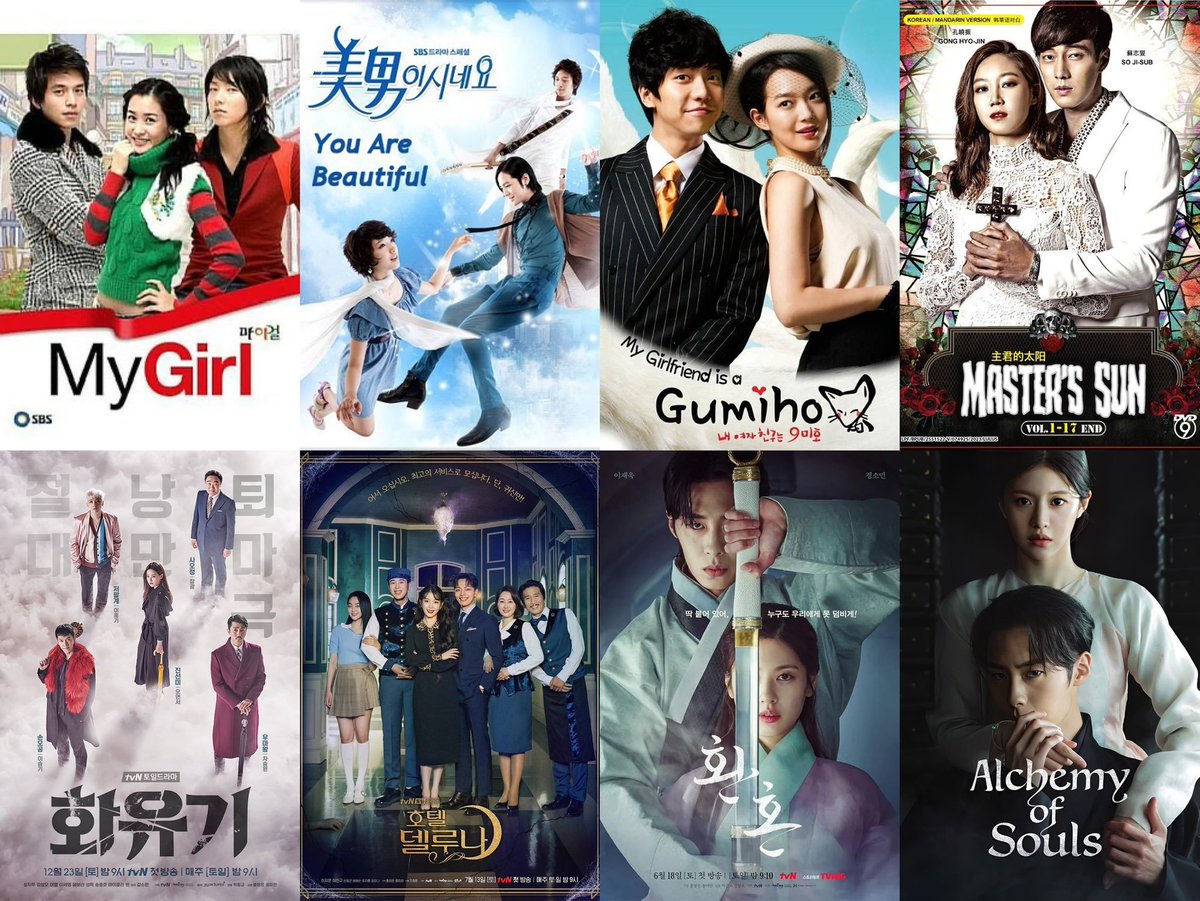 Top Class K-dramas written by #HongJungEun and #HongMiRan:

1. #MyGirl (2005)
2. #YoureBeautiful (2009)
3. #MyGirlfriendIsAGumiho (2010)
4. #TheMastersSun (2013)
5. #AKoreanOdyssey (2017)
6. #HotelDelLuna (2019)
7. #AlchemyOfSouls (Part 1&2 2022)