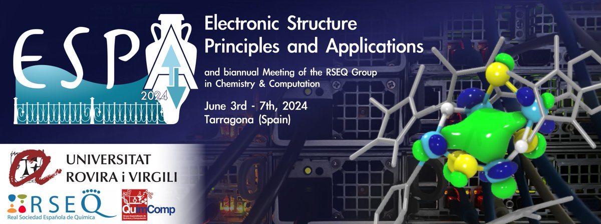ESPA2024 (@espa2024) on Twitter photo ESPA2024 conference and biannual Meeting of the RSEQ Group in Chemistry & Computation are now open for registration and abstract submission! Join us in Tarragona in June. Check out speakers, lodging info, venue details, and more at wwwa.fundacio.urv.cat/congressos/esp… <a href="/QCG_URV/">Quantum Chemistry Group URV</a> <a href="/universitatURV/">Universitat Rovira i Virgili</a> ESPA2024 conference and biannual Meeting of the RSEQ Group in Chemistry & Computation are now open for registration and abstract submission! Join us in Tarragona in June. Check out speakers, lodging info, venue details, and more at wwwa.fundacio.urv.cat/congressos/esp… <a href="/QCG_URV/">Quantum Chemistry Group URV</a> <a href="/universitatURV/">Universitat Rovira i Virgili</a>