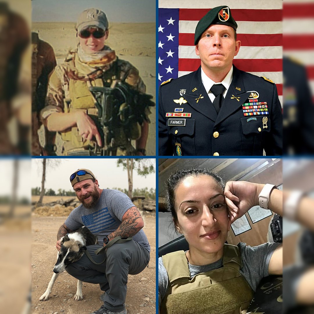 16 January, 2019: An ISIS suicide bomber detonates a vest in Manbij, Syria. 4 Americans were killed, as well as 5 local escorts and 10 civilians in the area. The fallen Americans, from left to right on the image: Navy Chief Cryptologic Technician Shannon Kent Army Chief Warrant…