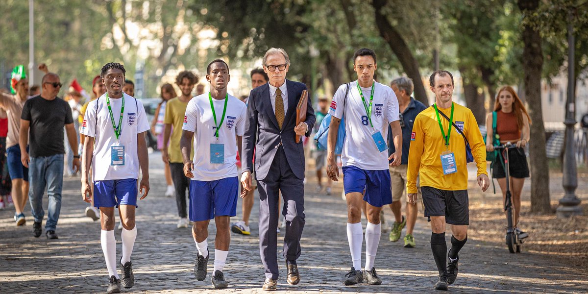 NetflixUK's tweet image. Here’s your first look at Bill Nighy and Micheal Ward in The Beautiful Game, a new film that follows the story England’s bid to bring home the Homeless World Cup.

Coming to Netflix 29 March.