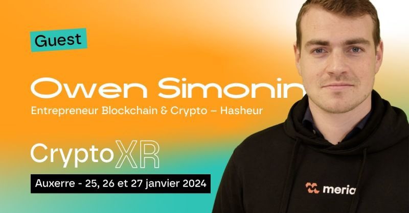 🎁[Giveway] j'offre 5 places pour le #CryptOxR qui se déroulera les 26 et 27 janvier à Auxerre. J'y serais à la rencontre d’une partie de l'industrie crypto française. Pour participer : 🔸Like et RT Plus d'info sur l'évent : cryptoxr.fr Billetterie :…