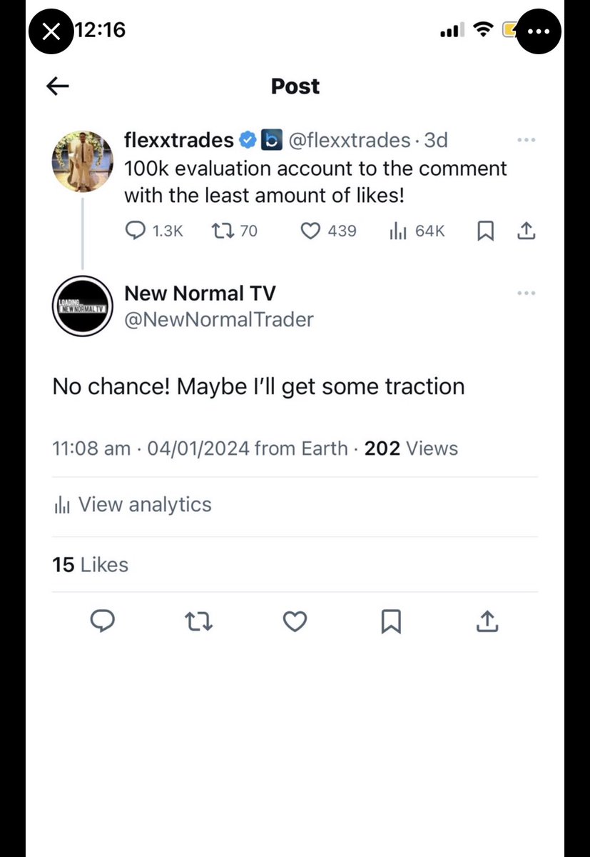 Shoutout to <a href="/flexxtrades/">flexxtrades</a> for NOT giving an account away to the lowest likes at end of the week 

What a top guy I thought he could do with more publicity and followers so go follow him for sure, you might win a giveaway!!! 😂😂😂😂

Can I take legal action?!?  😎