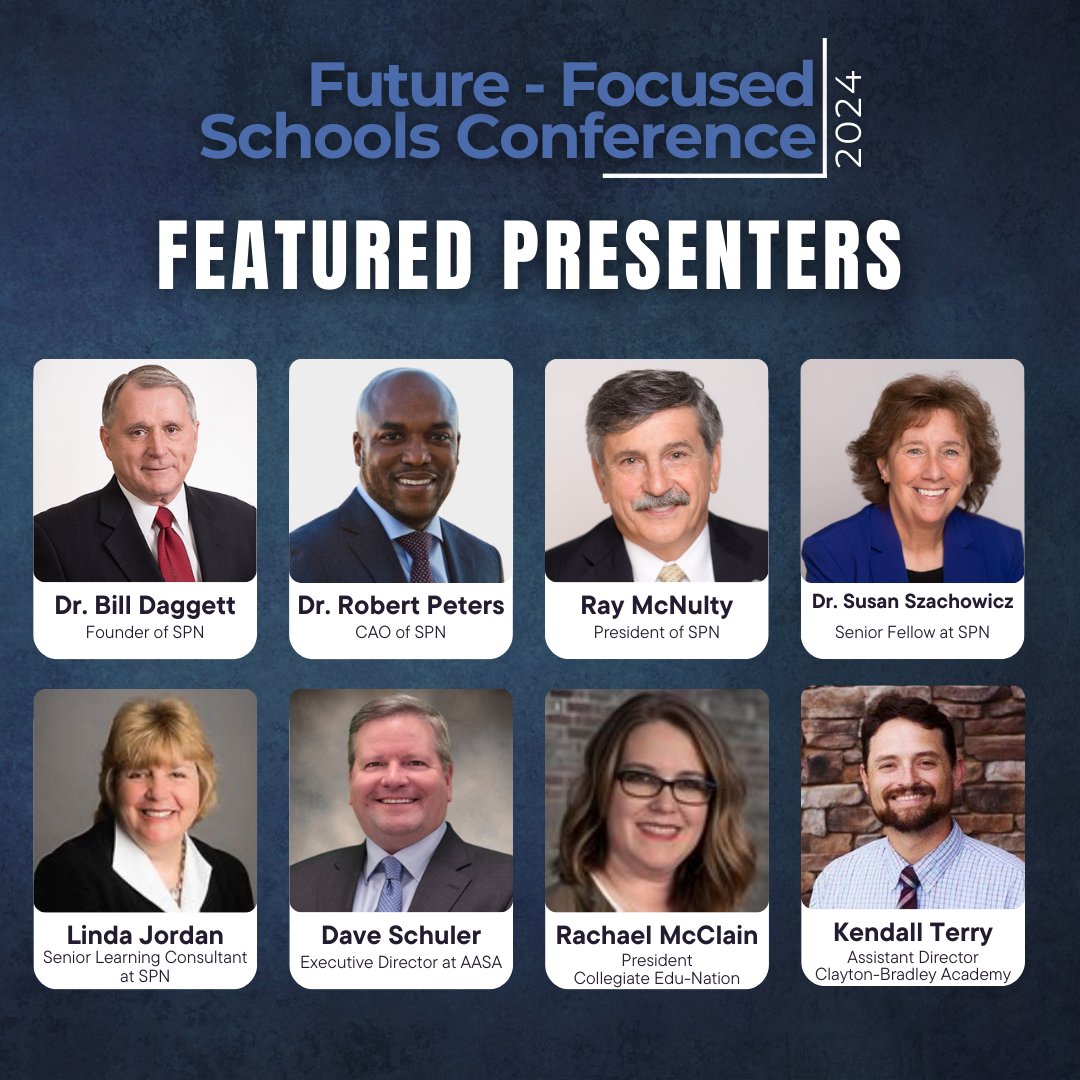Check out some of the featured speakers set to present this year at the Future Focused Schools Conference! Get ready for amazing sessions designed for student success!  Register today 👉 cvent.me/0Oewlm?RefId=T…
#FFSC24 #TeachersofTwitter