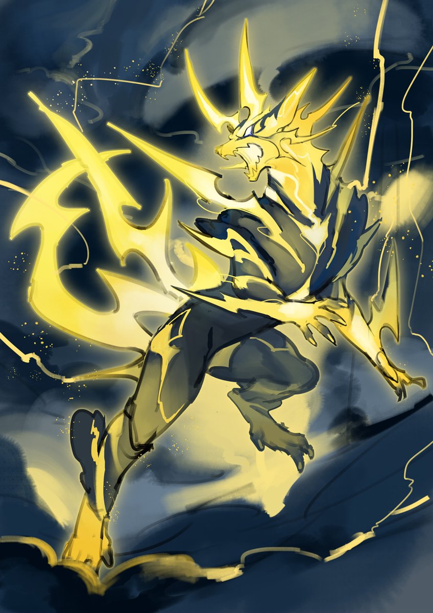 solo electricity lightning full body male focus 1boy white eyes  illustration images