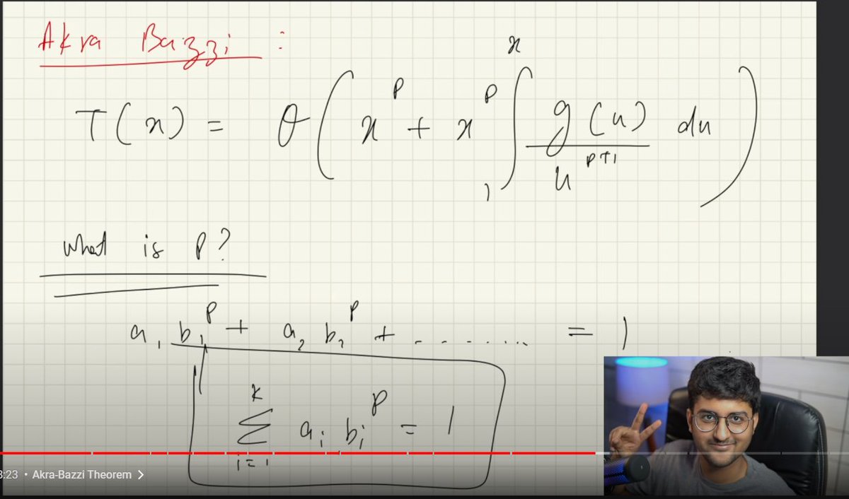 Sushant_KTiwari's tweet image. Just discovered the Akra-Bazzi method taught by @kunalstwt and it's truly a game-changer in algorithmic analysis! Grateful for the insightful learning experience. #AkraBazzi #AlgorithmAnalysis #KunalKhushwaha