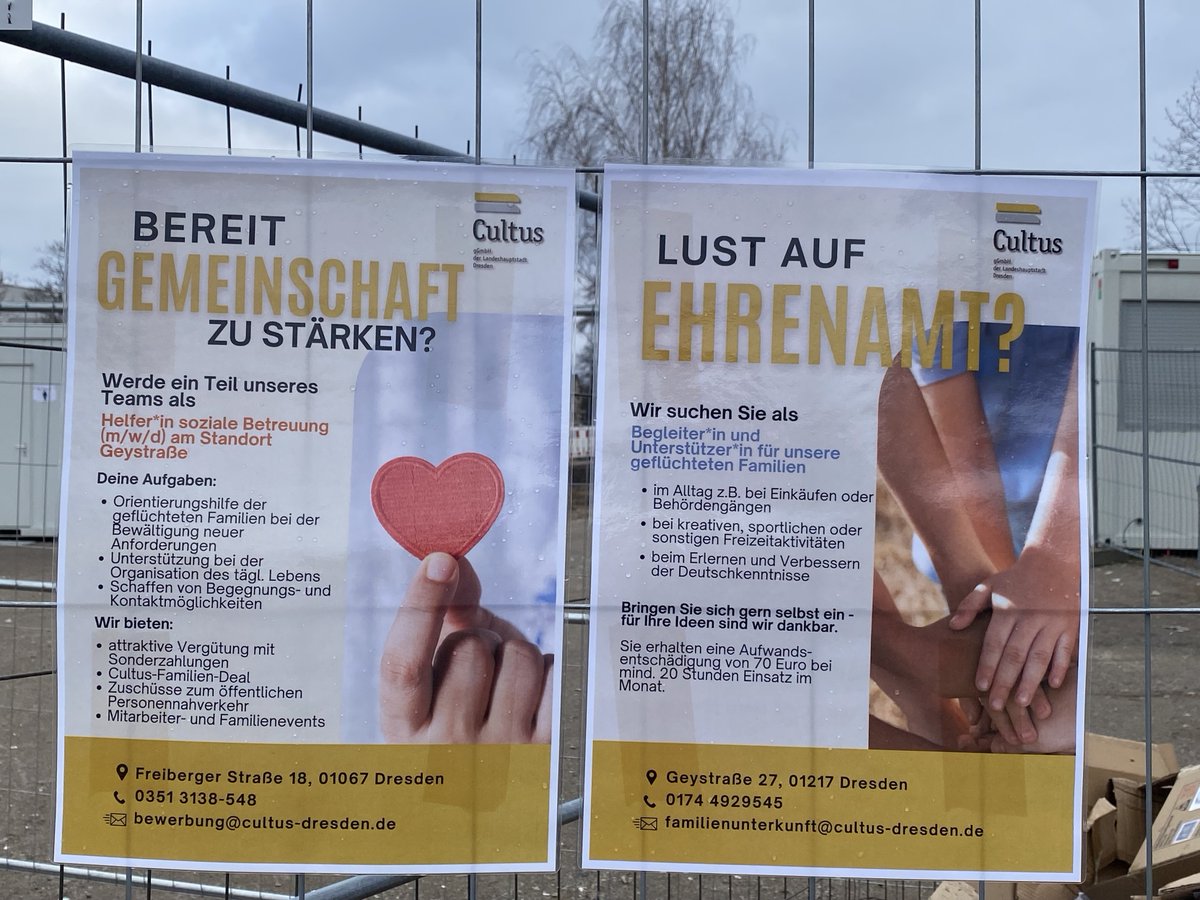 dissidentinnen's tweet photo. Im Vorfeld gab es auch hier, wie in Dresden leider üblich, rassistische Veranstaltungen. Beherzte Menschen schritten ein und so herrscht in der Nachbarschaft aktuell ein Klima der Neugier auf die neuen Nachbar:innen und der Bereitschaft, zu helfen. #dd1001 (3/4) https://t.co/OZNdGo9859