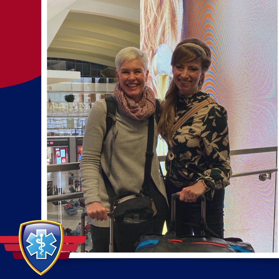 Lifesupportair's tweet photo. Two of our extraordinary flight nurses, Christine and Kathryn, had a chance encounter at Los Angeles International Airport. Christine was headed on a mission to Singapore, Kathryn was embarking on one to Fiji. Sometimes it's just a small world! https://t.co/ylJsPkO2BS