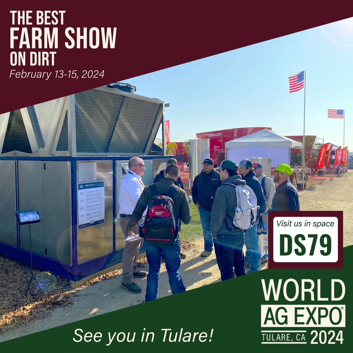 ProRefrig's tweet image. We&apos;re hard at work finalizing our plans for the World Ag Expo in Tulare, CA, coming up in February! Join us in our NEW Booth location at #DS79 for an exclusive glimpse into the future of expandable &amp;amp; sustainable dairy cooling, and stick around for a special CO2 panel discussion!