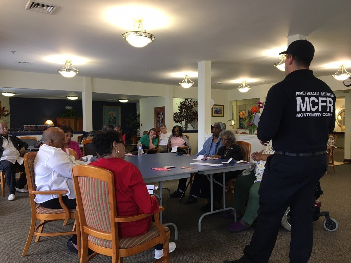 mcfrs's tweet photo. Are you responsible for a senior facility in Montgomery County? We’d love to meet you and teach your residents all about fire safety!
📲Call 311 to be connected with @mcfrs CRR Team to schedule your free fire safety presentation -- in person or virtual! #firesafecommunity https://t.co/ztwpTGVdcZ