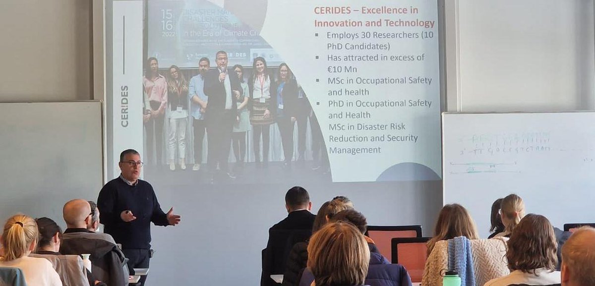 CoE_CERIDES's tweet photo. Delivering the Keynote Speech at the #Pyrogeography Seminar at @WUR Prof. @GeorgeBoustras pointed out the need for a new approach in 🔥🌳 management in 🇨🇾 with active participation from the public 
#prevention #firescience #CivPro #Pyrogeography https://t.co/ShQA4z1cGz