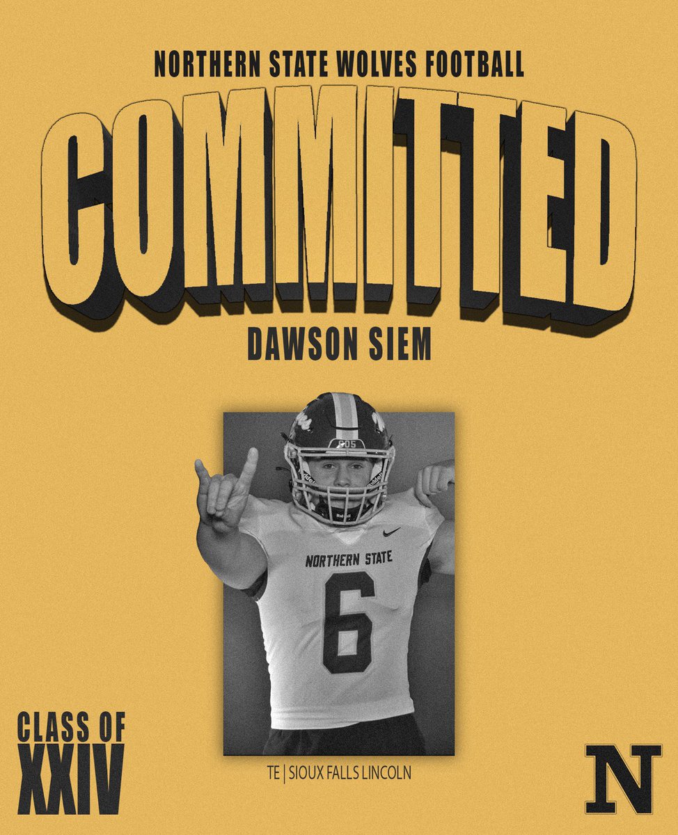 SiemDawson's tweet photo. Committed 🐺 @CoachGlas05 @NSUWolves_FB @Coach_BerryFB @NSUCoachSchmidt @j_schlichte https://t.co/1YpjFSueSN