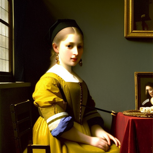 vermeer_ai's tweet photo. Vermeer AI Museum exhibition
#vermeer #AI #AIart #AIartwork #johannesvermeer #painting #フェルメール #現代アート #現代美術 #当代艺术 #modernart #contemporaryart #modernekunst #investinart #nft #nftart #nftartist #closetovermeer
Girl at a table https://t.co/PVqrOZ8htF