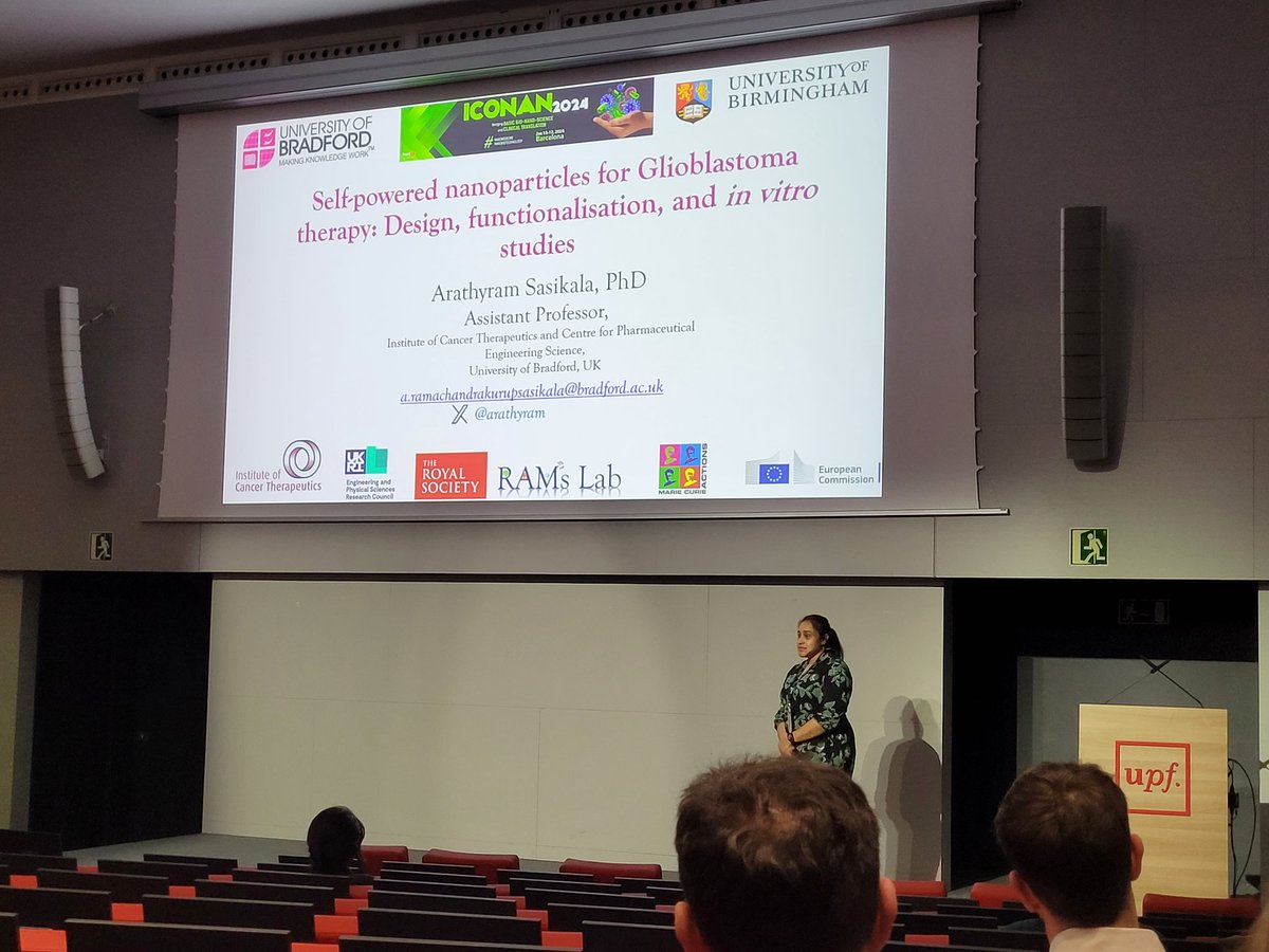 In the #nanorobotics and #biomimetics session of the #ICONAN2024 @iconan_nanomed conference, @arathyram (@UniofBradford @unibirmingham ) presented her interesting characterization and biocompatibility results of a #BBB-penetrating nanosystem in 3D cellular models.