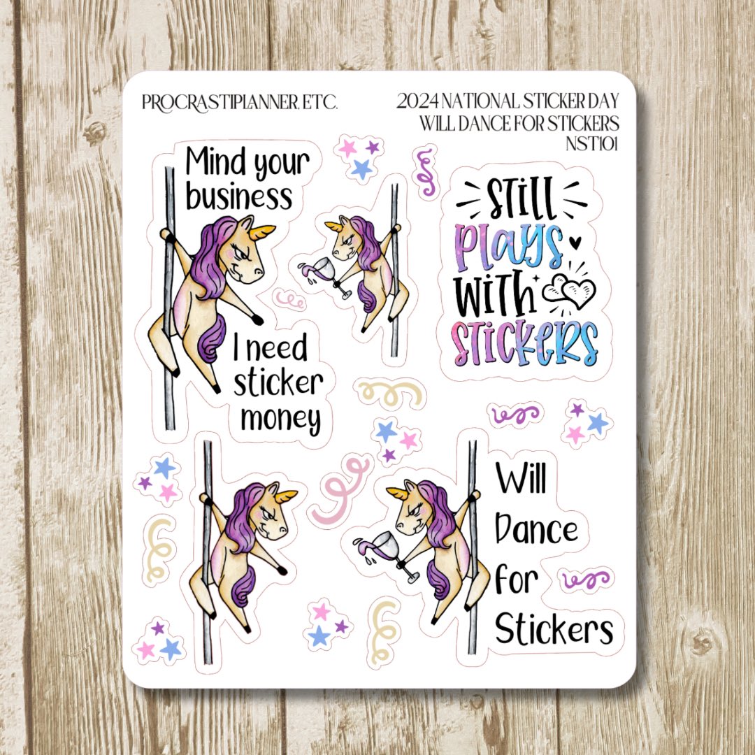 January 13th was National Sticker Day! Had to create something special for my fellow #sticker addicts! LOL

ProcrastiplannerEtc.com